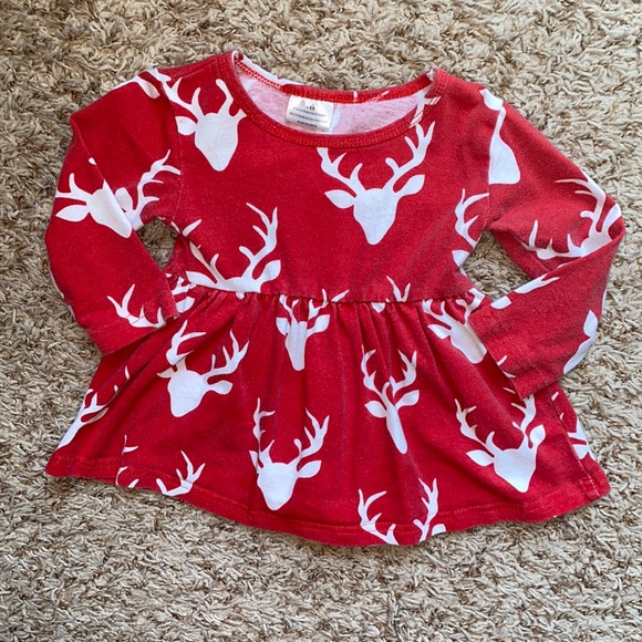 Reindeer Print Pattern Dress